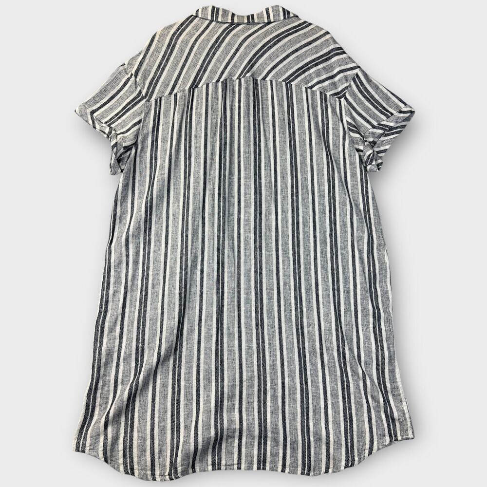 New Adrienne Vittadini Womens Linen Shirt Dress XXL Boho Cottagecore Minimalist - Picture 3 of 16